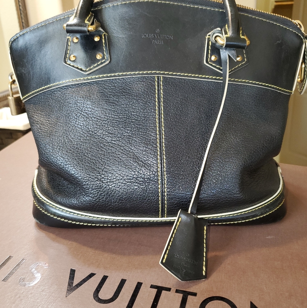 Louis Vuitton Lockit Suhali PM Black Leather Tote
